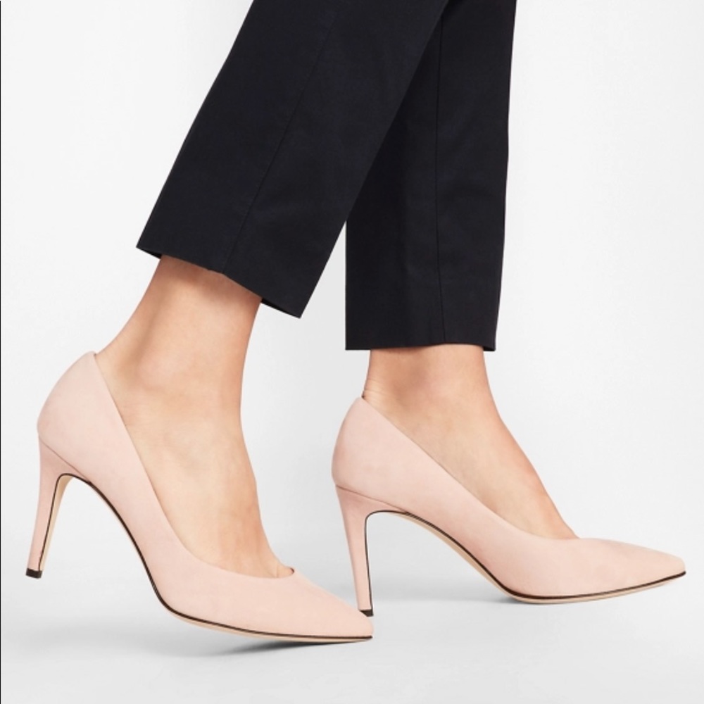 Brooks Brothers Suede Heels, Blush Pink, Size 7